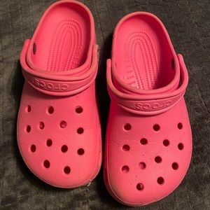 Hot pink Crocs